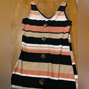 Midi dress, black, white, pink, small